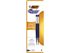 Gelschrijvervulling Bic voor diverse gelpennen M blauw blister à 2st