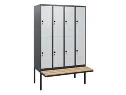 Dubbeldekse dekenkist,HxBxD 1950x1200x815mm,4x2vak.,vak B 300mm