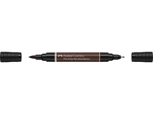 Tekenstift Faber-Castell Pitt Artist Pen duo marker 175 donker sepia