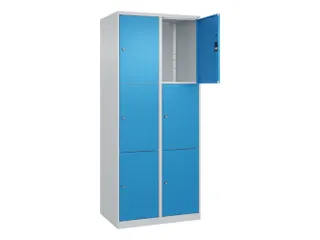 lockerkast,HxBxD 1850x800x500mm,2x3vakken,vak B 400mm,cil.-slot - 1