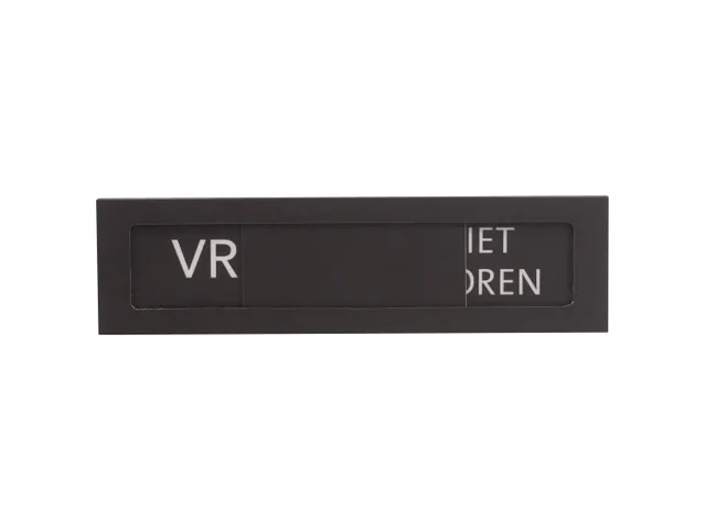 Premium Schuifbord Zwart Wit Niet Storen 150x40mm