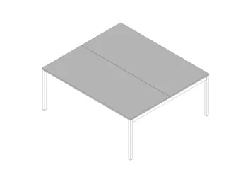 In hoogte verstelbare benchtafel,HxBxD 680-760x1800x1600mm,blad grijs - 1