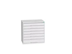 ladekast HxBxD 800x800x550mm 7laden romp RAL7035 front RAL7035