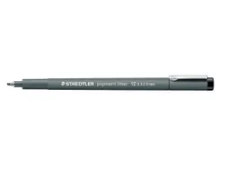 Fineliner Staedtler Pigment 308 zwart beitelpunt 0.3-2.0mm