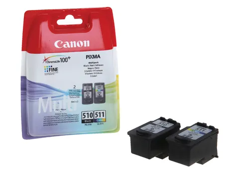Inktcartridge Canon PG-510 CL-511 zw + kl + papier