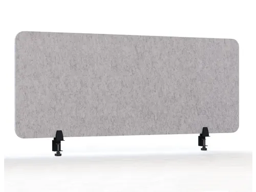Akoestisch PET-vilt scheidingsscherm bureau lichtgrijs 60x160cm
