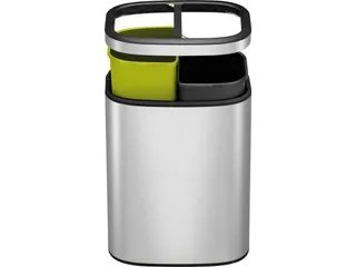 Afvalbak Mat Rvs OLI-Cube Open Top Bin 20+20 Liter - 1
