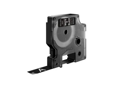 Labeltape Dymo 45021 D1 S720610 12mmx7m wit op zwart