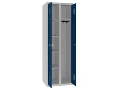 kleding-/wasgoedkast,RAL 7035/RAL 5010,HxBxD 1800x600x500mm,2vak