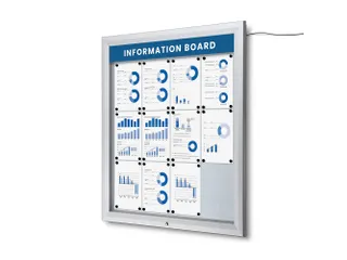 Outdoor mededelingenbord 12x A4 met logopaneel LED verlicht - 6