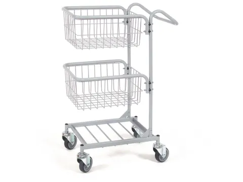 korfwagen,3etage(s),HxLxB 1020x680x360mm,RAL7001