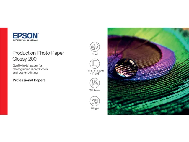 Production Photo Paper Glossy 200 44 inch x 30m