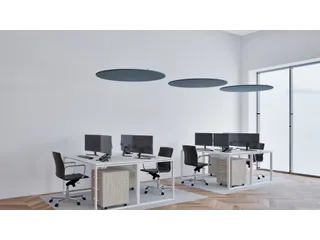 Akoestisch PET-vilt rond plafondpaneel Ø120cm Blauw - 3