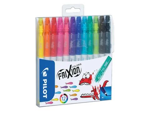 Viltstift Pilot Frixion Colors Medium punt 12 Viltstiften Assorti