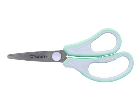 Kinderschaar Westcott Gripeeze 14cm pastel blauw spitse punt