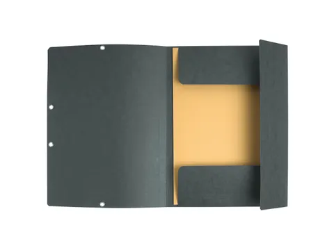 Elastomap 3 kleppen glanskarton 355gm² A4-Grijs