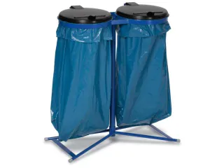 Dubbele Afvalverzamelaars Staand 980x850x480mm 120 Liter Blauw - 1