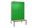 locker met bank,voor scheiding van kleding,HxBxD 2120x1200x815mm,4vak