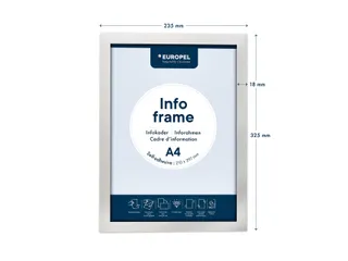 Infokader Europel zelfklevend A4 zilver - 8