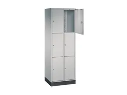 lockerkast,HxBxD 1950x620x500mm,2x3vakken,cil.-slot,sokkel