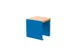 Tabouret cube extérieur assise H450mm 3 lattes chêne clair/RAL5010