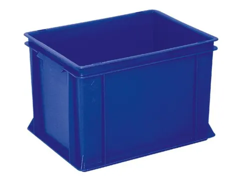 Euronorm Stapelkrat 270x400x300mm 26liter Gesloten Blauw