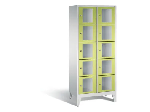 Lockerkast 1850x810x500mm 2x5 vakken Cilinderslot Poten, RDS1108060
