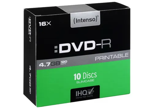 DVD-R 4.7GB 16x IW SC 4801652 slim case inkjet printable 10 stuks