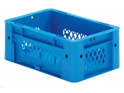 Euronorm Stapelkrat Blauw 120x300x200mm 4.1l Wanden Opengewerkt