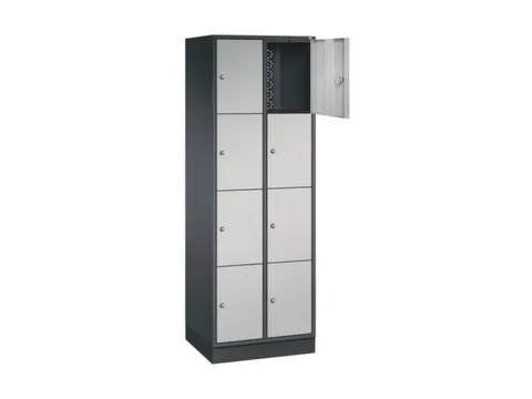 lockerkast,HxBxD 1950x620x500mm,2x4vakken,cil.-slot,sokkel