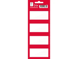 Boeketiket 24 Etiketten 6 Vellen Van 4 Stuks Rood - 1