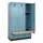locker met bank,HxBxD 1950x1200x815mm,3vak,vak B 400mm,cilinderslot