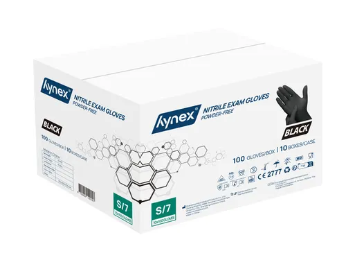 Handschoen Hynex Maat S nitril 100stuks zwart