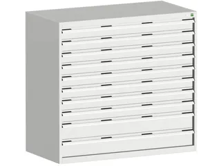 ladekast HxBxD 1200x1300x750mm 10laden zware lasten RAL7035 - 1