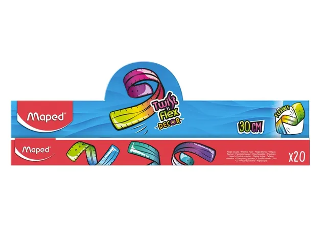 Règle Maped Twist'n Flex Animals 30cm display 20 pièces assorti