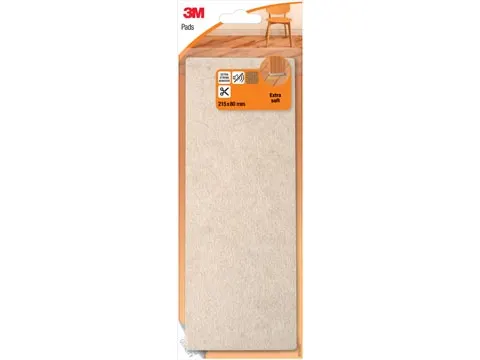 Extra Zachte Vilten Pad Beige 21,5x8 cm Blister 1 Stuk