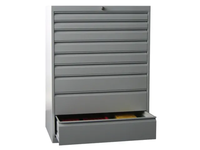 ladekast HxBxD 1200x715x600mm 9laden slot RAL7035 front RAL7016