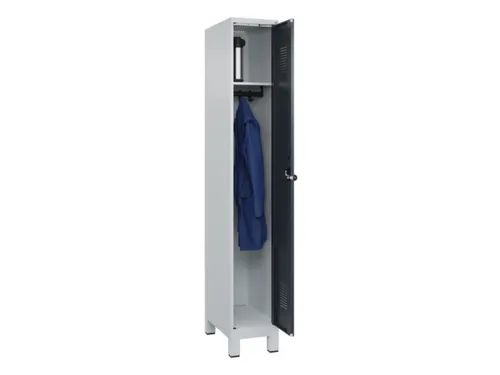 locker,HxBxD 1950x300x500mm,1vak,vak B 300mm,draaigrendel,voeten