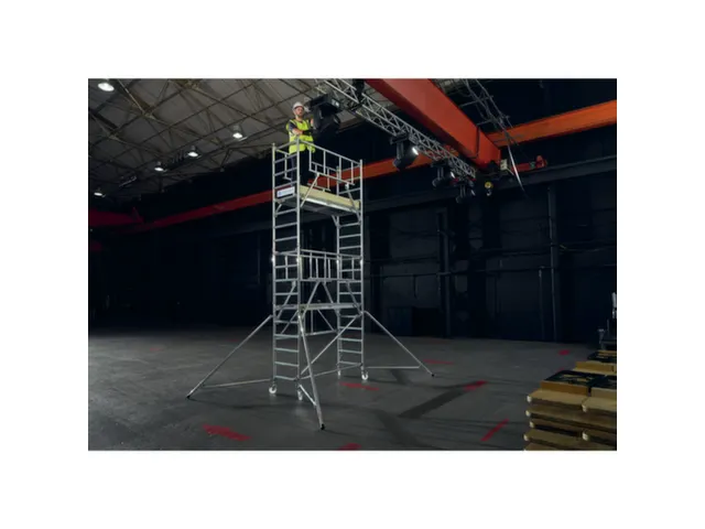 klapsteiger,platform H 3,55m,BxD 1800x600mm,steiger H 4,65m