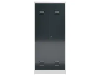 Lockerkast 1800x800x500mm 2 vakken, klinksluiting, RAL7016 - 2