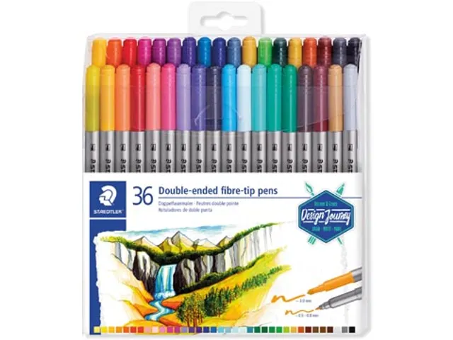 Marqueur Feutre À Double Pointe Ultra Fine Set 36 Couleurs