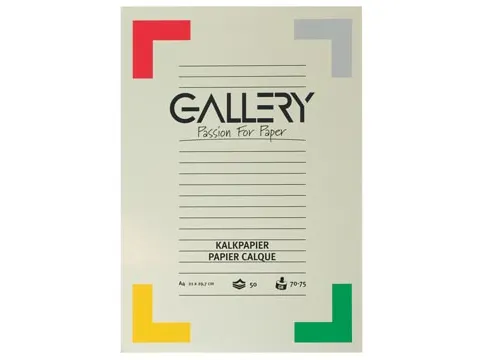 Gallery Kalkpapier A4 Blok 50 Blad