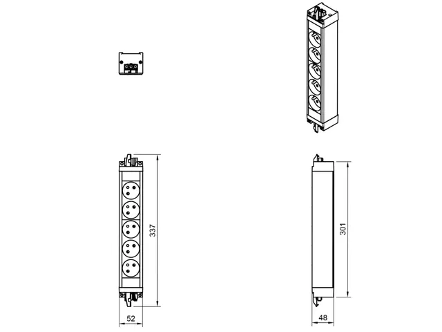 Dubbele Stekkerdoos Set – 2x 5 FR/BE 933 GST18i3 Zwart
