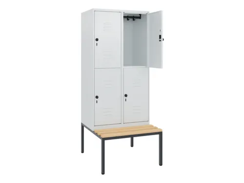 Dubbeldekse dekenkist,HxBxD 1950x800x815mm,2x2vak.,vak B 400mm