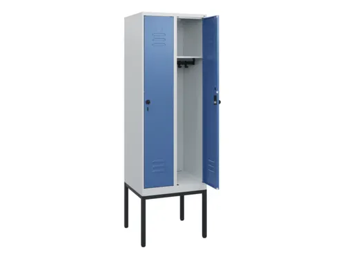 locker,HxBxD 1950x600x500mm,2vak,vak B 300mm,draaigrendel