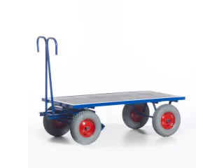 Handtrekwagen 1000kg 1600x800mm Luchtbanden Ral5010 - 13