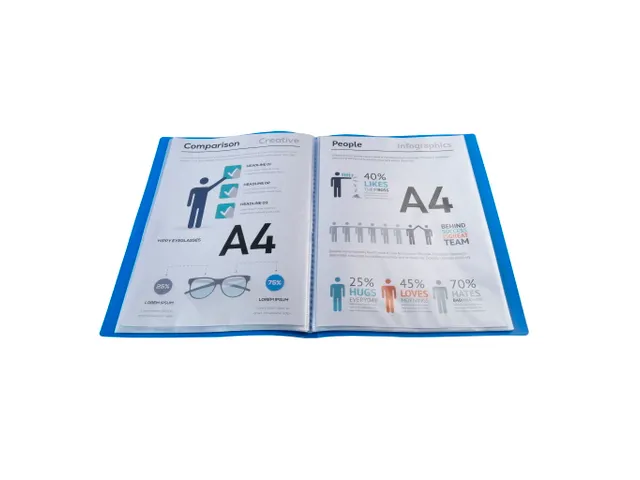 Protège-documents en polypropylène souple OPAK 80 vues - A4 - Bleu c