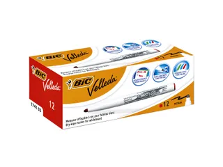 Whiteboardmarker Bic Velleda 1741 rond medium rood - 4
