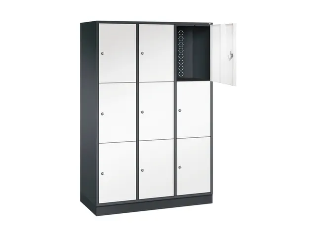 grootvolume-lockersysteem,HxBxD 1950x1220x500mm,3x3vakken,cil.-slot