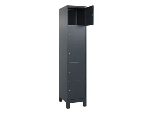 lockerkast,HxBxD 1950x400x500mm,1x5vakken,vak B 400mm,cil.-slot,voeten